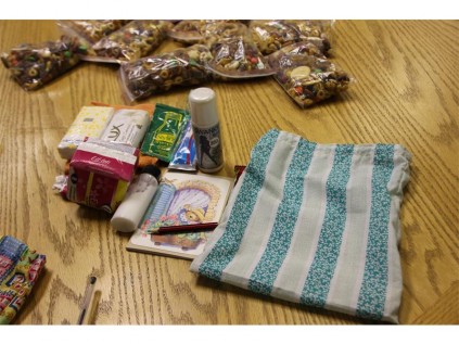 An example of what is contained in the "rape bags" given to adults, donated by the Germiston Central Methodist Church's Women's Auxiliary.