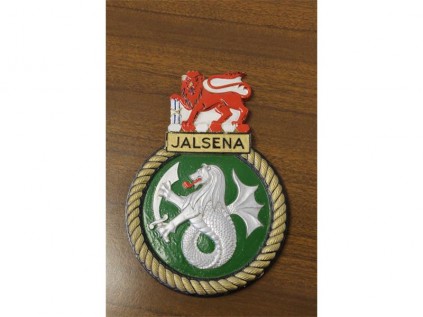 The insignia of the SAS Jalsena, the ship which was used by the SA Indian Training Corps Battalion.