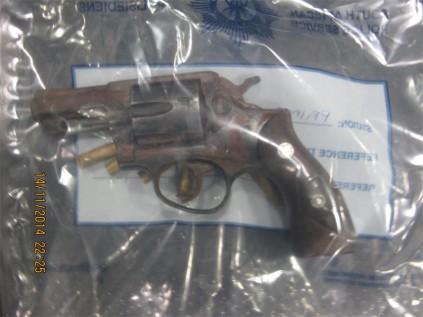 Police confiscated this unlicensed firearm as evidence in a recent arrest.