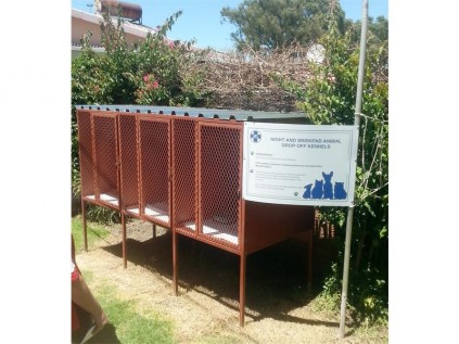 The newly built drop off boxes, where animals can be safely surrendered to the SPCA.