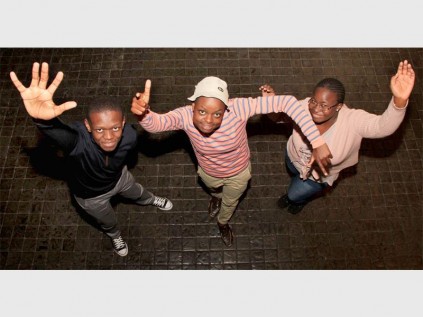 The sky is the limit for these three youngsters from Katlehong. Kabelo Choma (left), Simphiwe Banda and Busisiwe Masangemi have been awarded full scholarships by the Peermont Education Trust (PET) to further their studies this year. Photo by: Yolanda van der Stoep