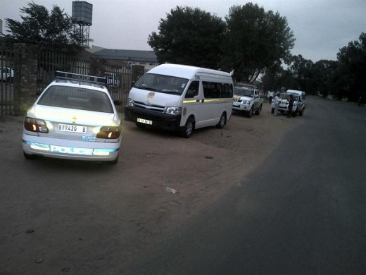 Police and EMPD officers were monitoring the land invasion by EFF supporters in Primrose on Saturday.