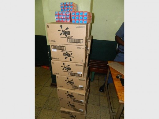 Some of the stolen goods recovered by members of the Germiston SAPS, on Wednesday.