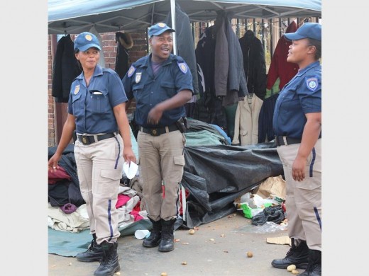 Goods left behind by illegal hawkers who ran away from the EMPD, last Friday.