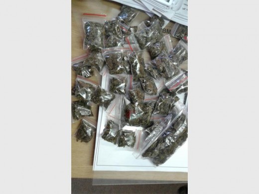The bags of dagga seized by members of the Germiston SAPS, during the arrest of a man at the Germiston Taxi Rank.