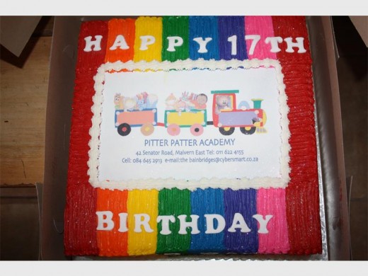 A delicious cake was made to mark Pitter Patter Academy’s 17th birthday, recently.