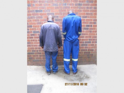 These two men were among five men arrested by the Primrose police for selling liquor without a licence.