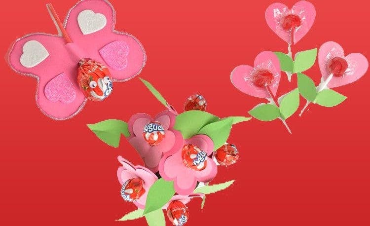 Help your child make butterfly lollipops for Valentine’s Day