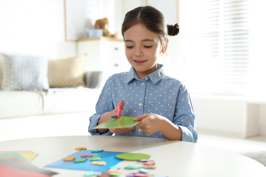 Help your child make hand-stitched paper cards