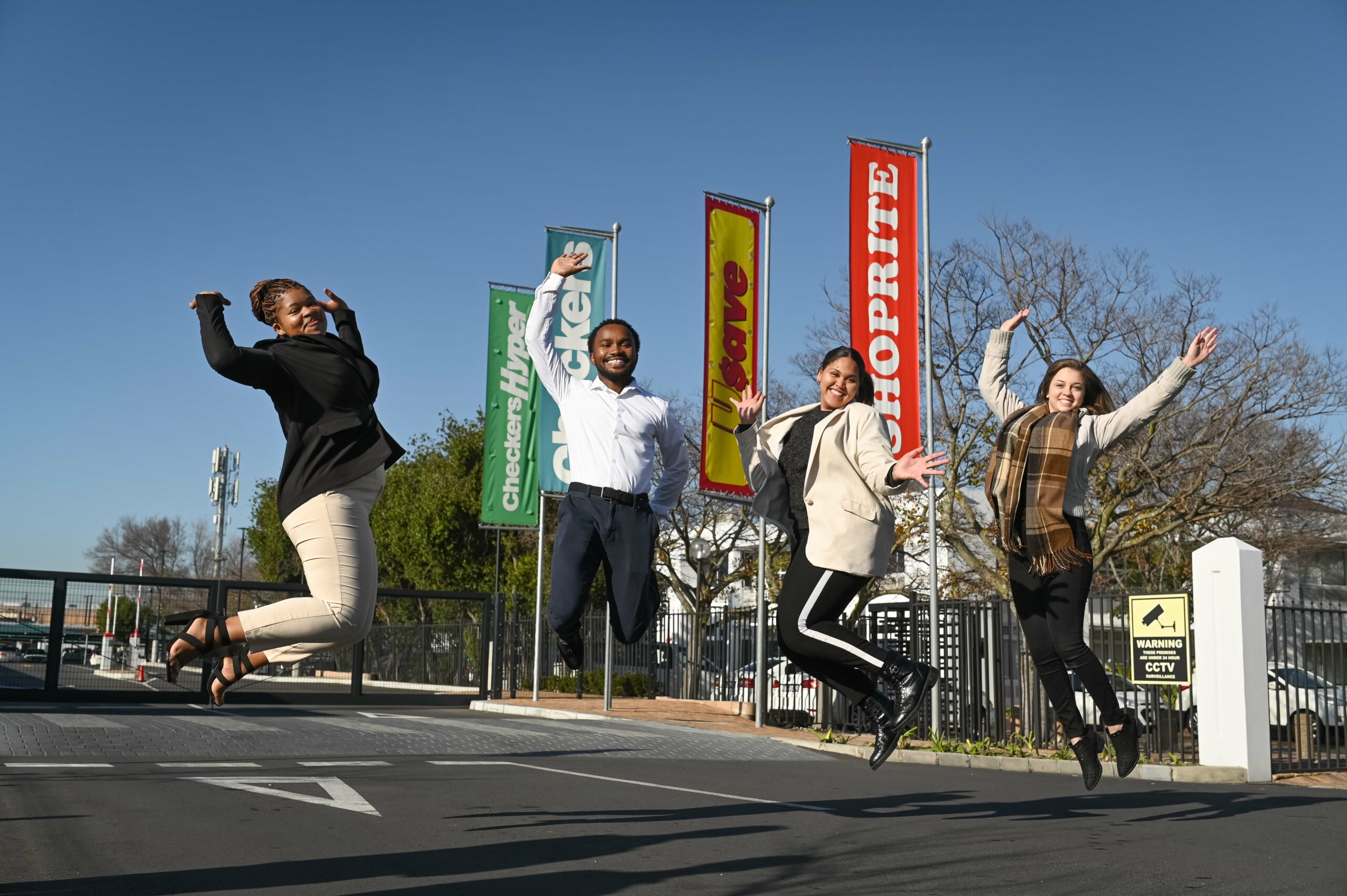 Bursary students - Nwabisa Nyelenzi, Percival Phakathi, Shanay Petersen & Isabel Theron.