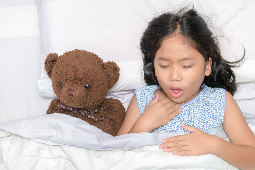 Can allergies cause throat pain in children?