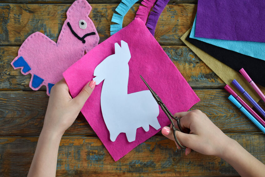 Help your child make a felt llama