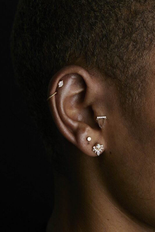 Double helix piercing