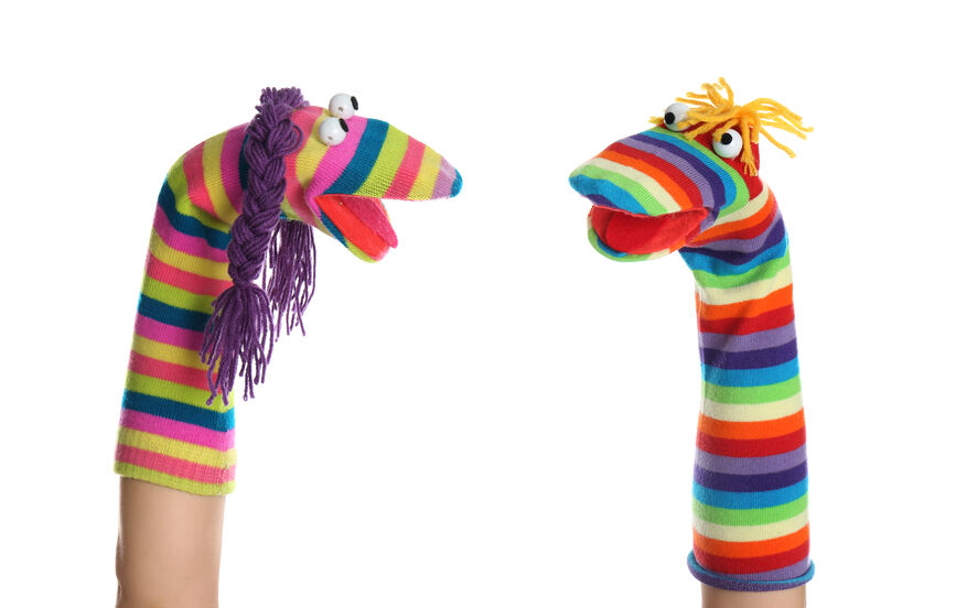 How to create a no-sew sock puppet