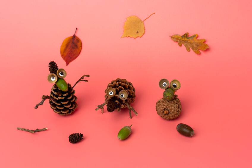 Pinecone animals: How to make them