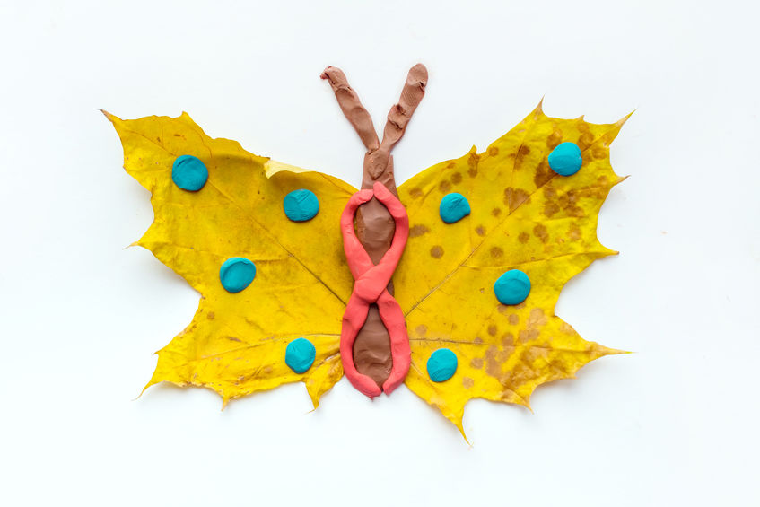 Flutter into fun with this leaf butterfly craft