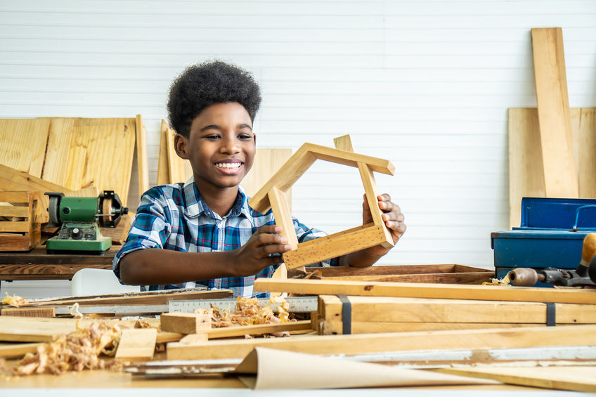 Get creative with wood crafts for kids