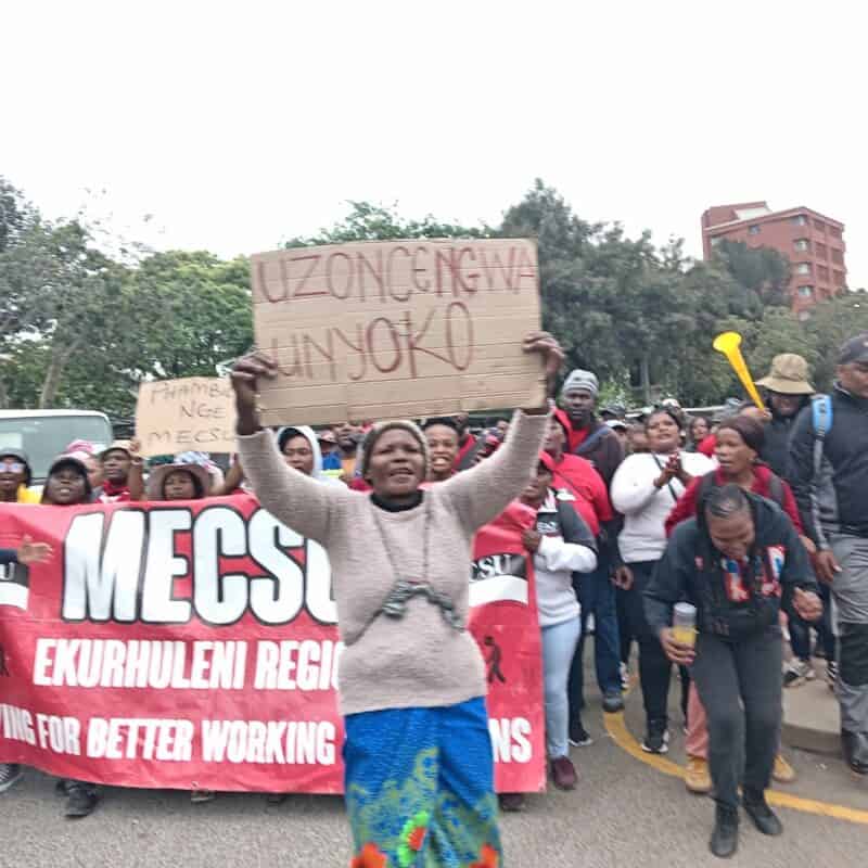 Public urged to avoid CBD as MECSU strike enters 10th day and mayor skips scheduled address.