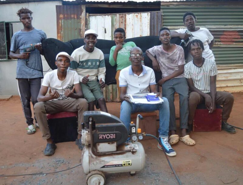 Nhlanhla Nkosi, once imprisoned for hijacking, now mentors young boys and supports recovering addicts, teaching them vocational skills and life lessons to steer them away from crime.