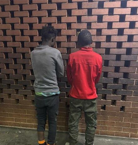 Two suspects behind bars for tampering with essential infrustrure.