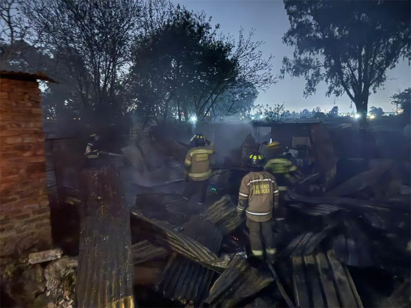 A devastating fire ravaged the Makause informal settlement leaving around 18 families displaced after engulfing their homes.