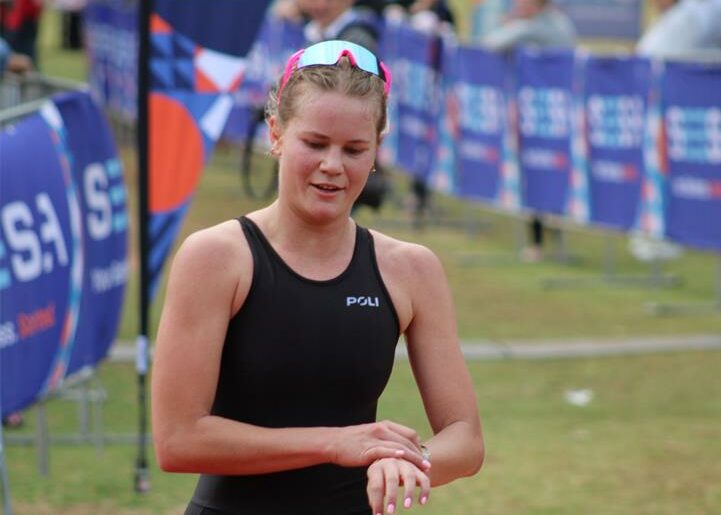 She won the women's standard distance race at the SEESA Jozi Triathlon.