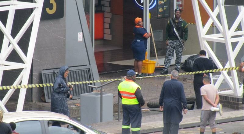 The City of Ekurhuleni was battered by a midday storm that flooded parts of Germiston, forcing Golden Walk Mall to close temporarily as crews worked overnight to clear the water.