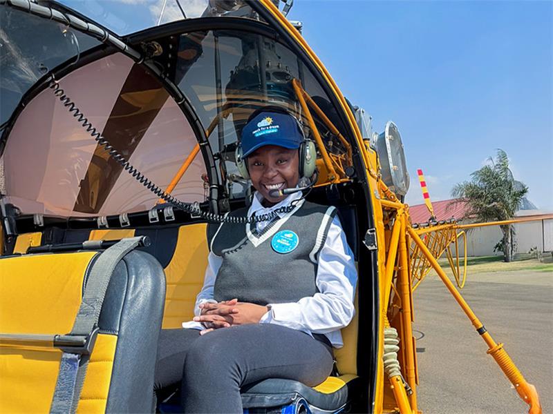 Reach For A Dream fulfilled 17-year-old Magdeline Maraba’s dream with a helicopter ride and her long-awaited cellphone, offering hope and joy as she battles osteosarcoma and inspiring support for the NPO’s annual Dream Raffle.