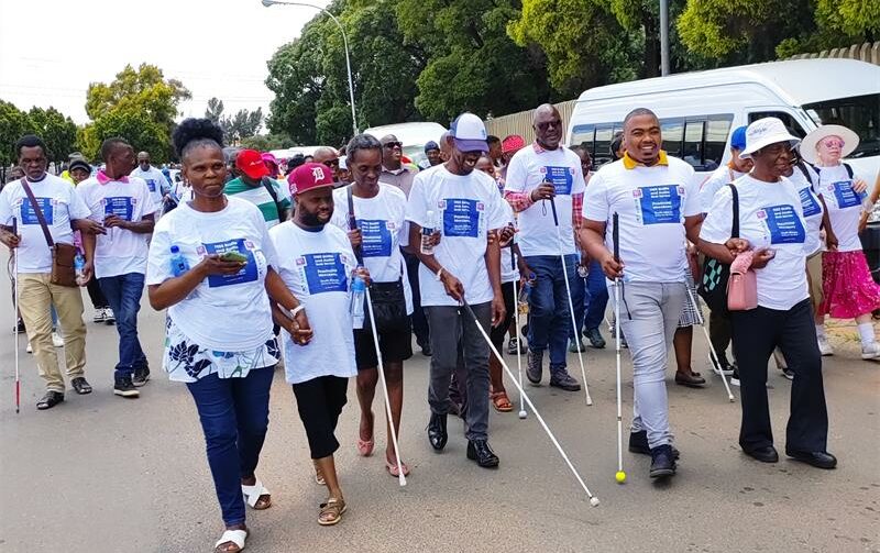 City of Ekurhuleni hosts white cane rally to promote mobility and independence for visually impaired persons.