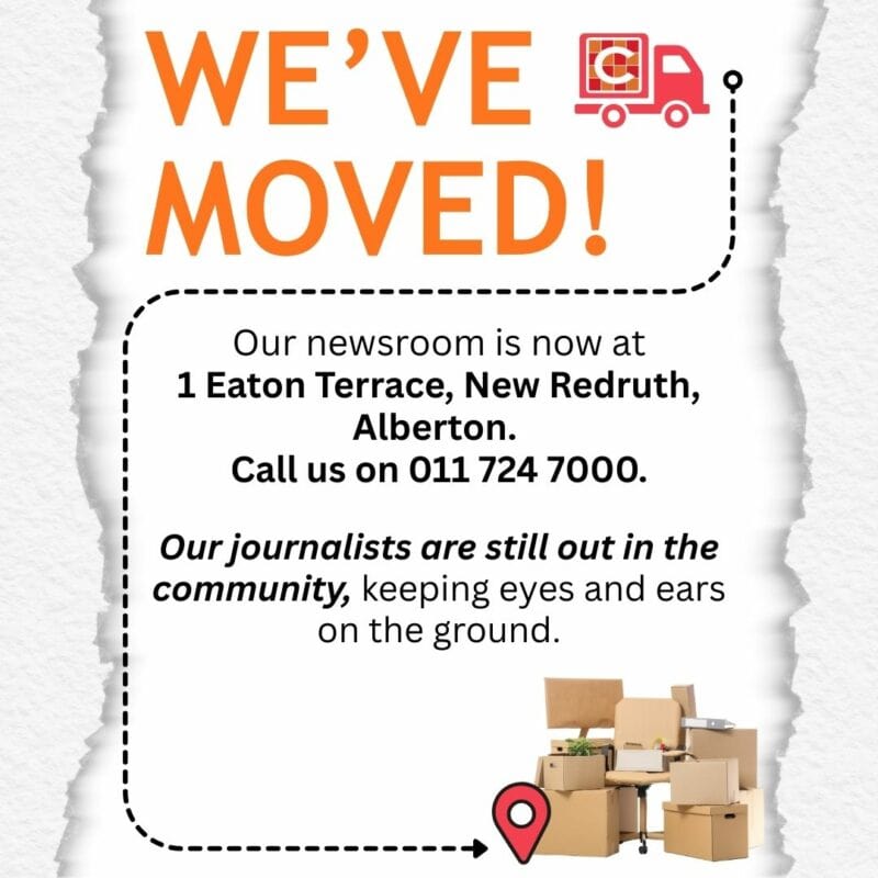 The newsroom, shared with Bedfordview and Edenvale News, is now located in New Redruth, Alberton, and remains focused on delivering trusted community news.