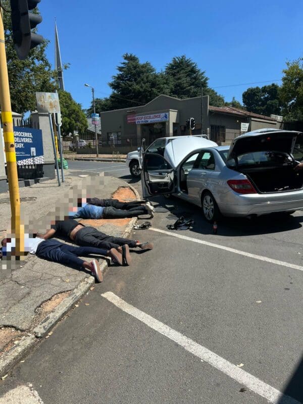 Four men were arrested in Germiston after EMPD officers acted on a tip-off, seizing unlicensed firearms and ammunition during an operation to prevent a suspected business robbery.
