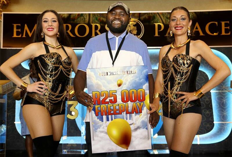 Germiston’s Kapambwe Kasongo won R25 000 in FreePlay during the Empire of Treasures month-end Saturday draw at Emperors Palace on February 28.
