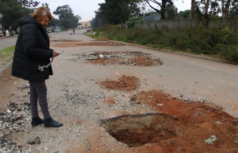 The road has collapsed before, and without urgent intervention, it could happen again