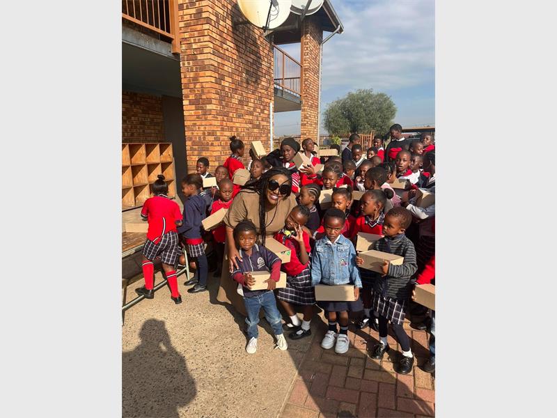 Youngage Foundations NPC, backed by GIC Re South Africa, donated 400 school and hygiene packs to Ekurhuleni learners.