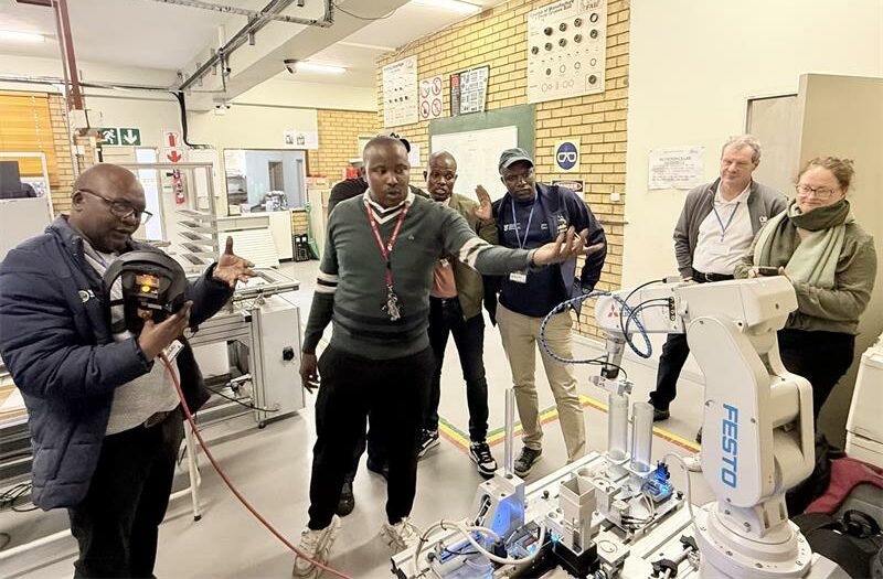 Ekurhuleni West TVET College Hosts TRAINME 3 to Equip Lecturers with Future-Focused Mechatronics and Robotics Skills.