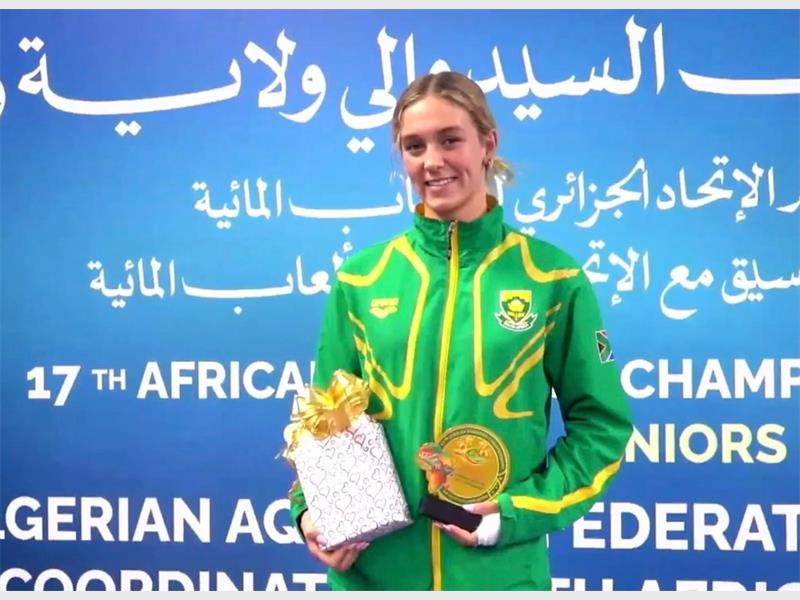 Ekurhuleni swimmer strikes gold with five titles in Algeria