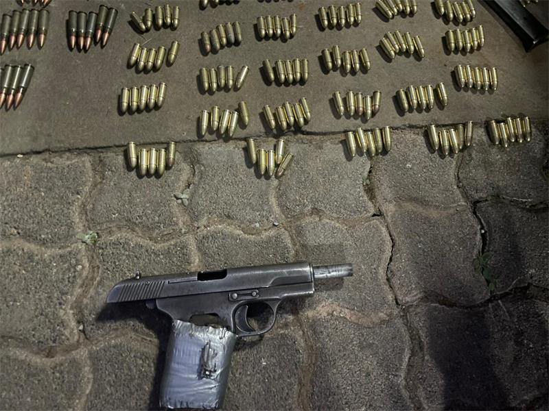 The remaining two suspects were also allegedly found in possession of live ammunition.