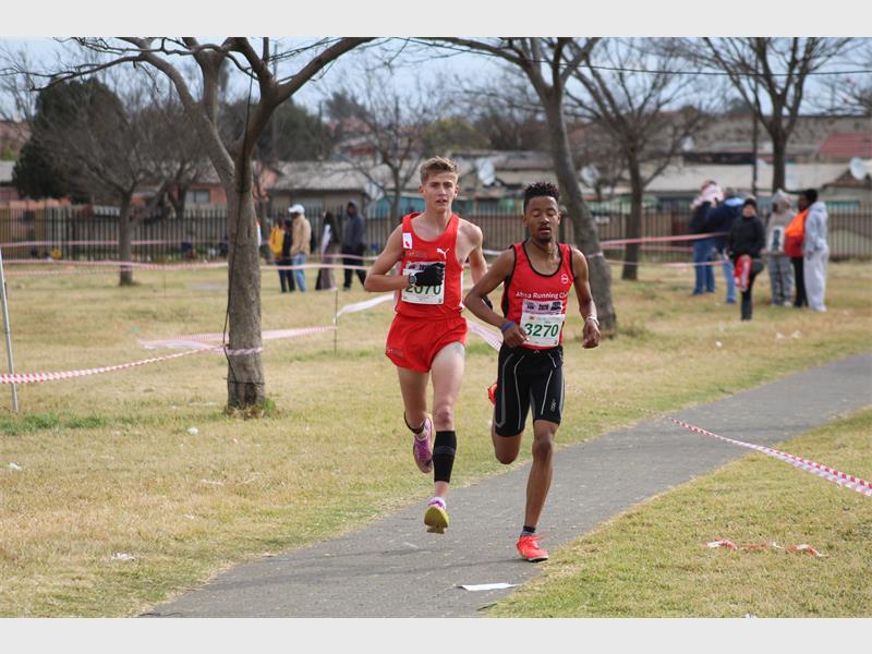 The event saw hundreds of the province's middle distance runners compete in the fourth cross country league meeting of the season.