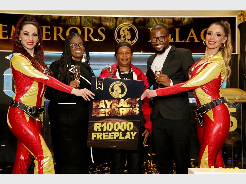 Puleng Mofokeng won R10 000 in FreePlay during Emperors Palace’s Payback Rewards promotion on August 1.