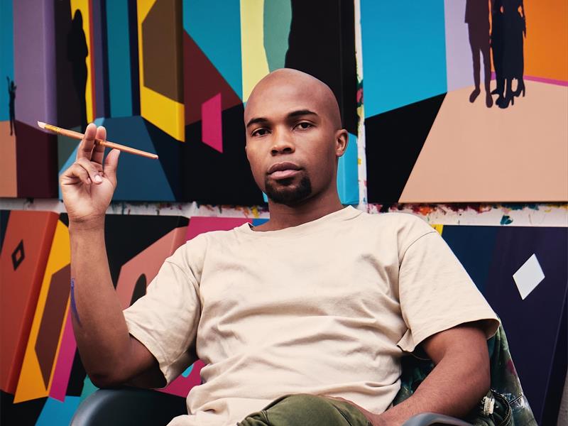 Fhatuwani Mukheli was born in Soweto in 1985 and works in Johannesburg across painting, photography and film.