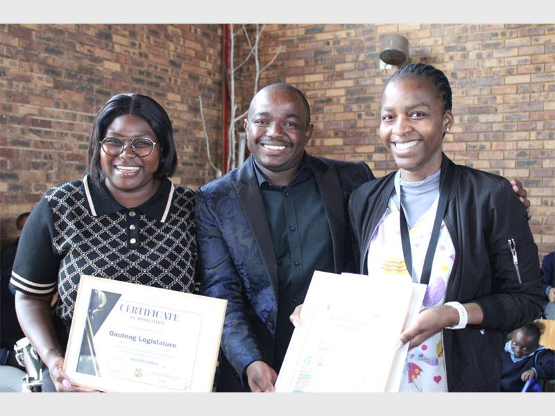 The Katlehong-based institution's principal, Mendy Welcome, said 92 books were handed over, with additional books to be delivered later.