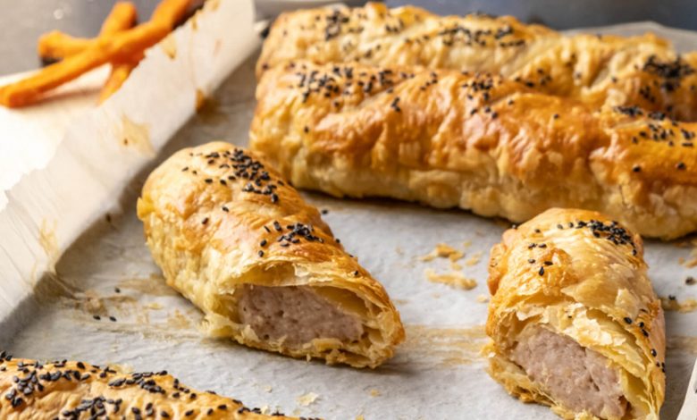 WFD, 23 November, Pork sausage rolls with sweet potato chips