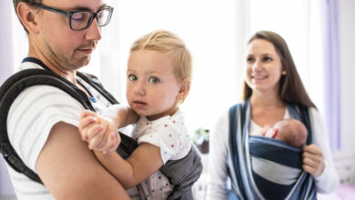 Safety tips for baby carriers, slings, and backpacks