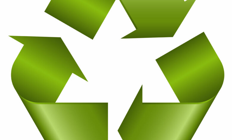 Recycling symbol green