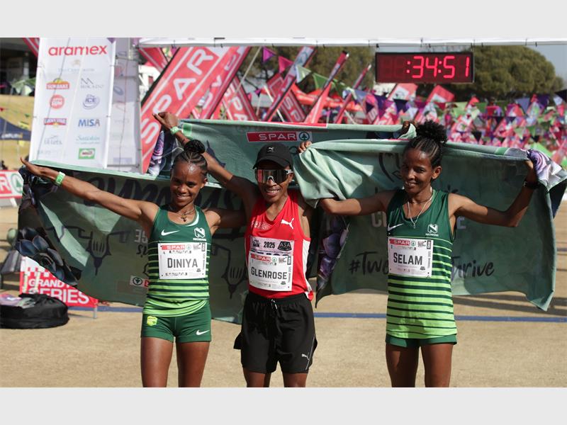 She won the race in 32:39.