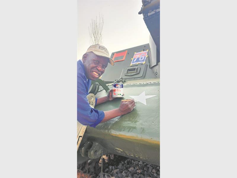 After nearly two decades of honing his craft, a local sign writer is now leaving his mark at the Springs Mine and Military Museum.