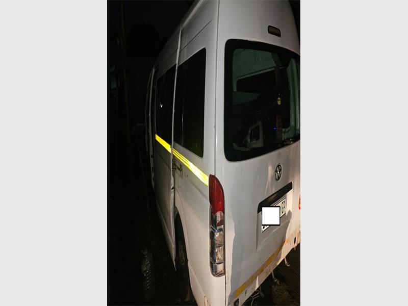 EMPD officers recovered a stolen Toyota Sesfikile minibus in Tsakani after it was found abandoned in the early hours of the morning.