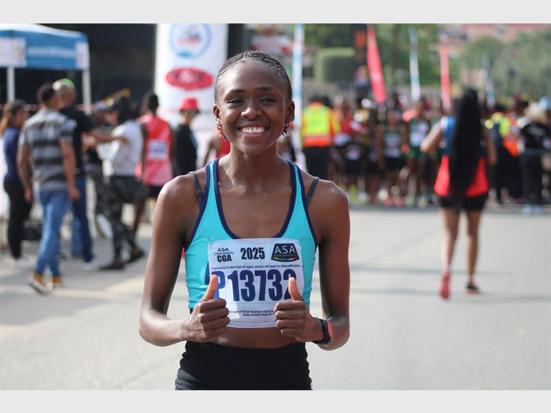 She earned her place after finishing fifth at the ASA cross-country trials in Pretoria.