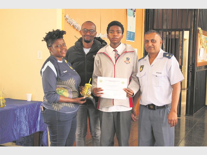 Five learners from Springs schools were tasked with presenting speeches on gender-based violence at the Springs Police Station during the bi-annual programme.