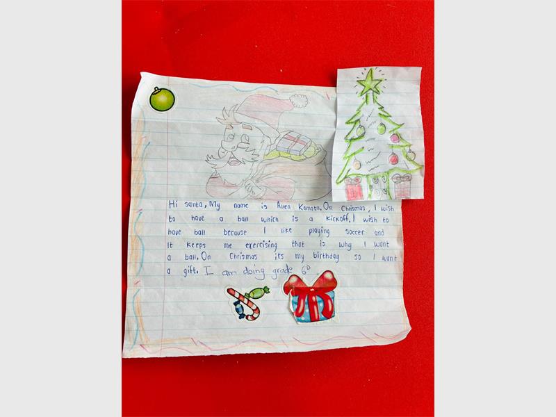 From sweet wishes to funny surprises - learners pour their hearts out in letters to Santa.